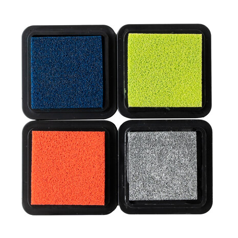 American Crafts Pebbles Cool Boy Ink Pads (4pcs) (34027648) (OUTLET)