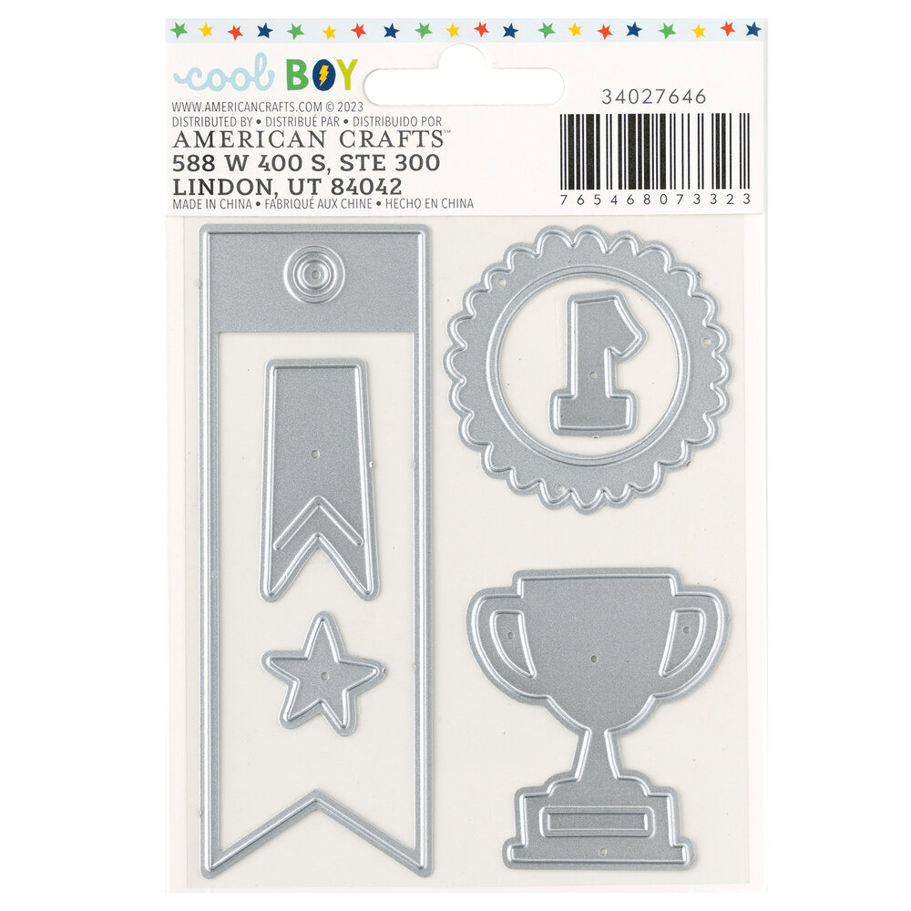 American Crafts Pebbles Cool Boy Dies (6pcs) (34027646) (OUTLET)