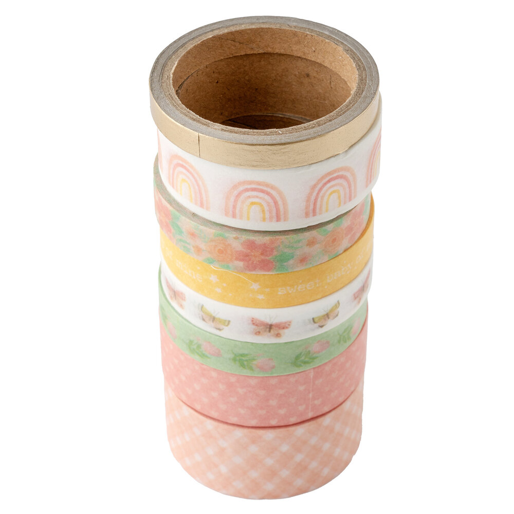 American Crafts Hello Little Girl Washi Tape Spools Gold Foil (8pcs) (34030045) (OUTLET)