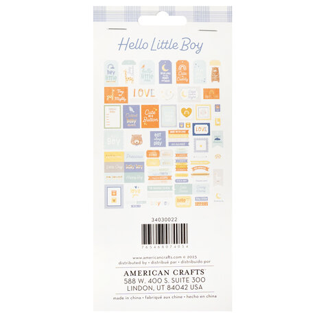 American Crafts Hello Little Boy Ephemera Journaling Gold Foil (61pcs) (34030022) (OUTLET) American Crafts Hello Little Boy Ephemera Journaling Gold Foil (61pcs) (34030022) (OUTLET)