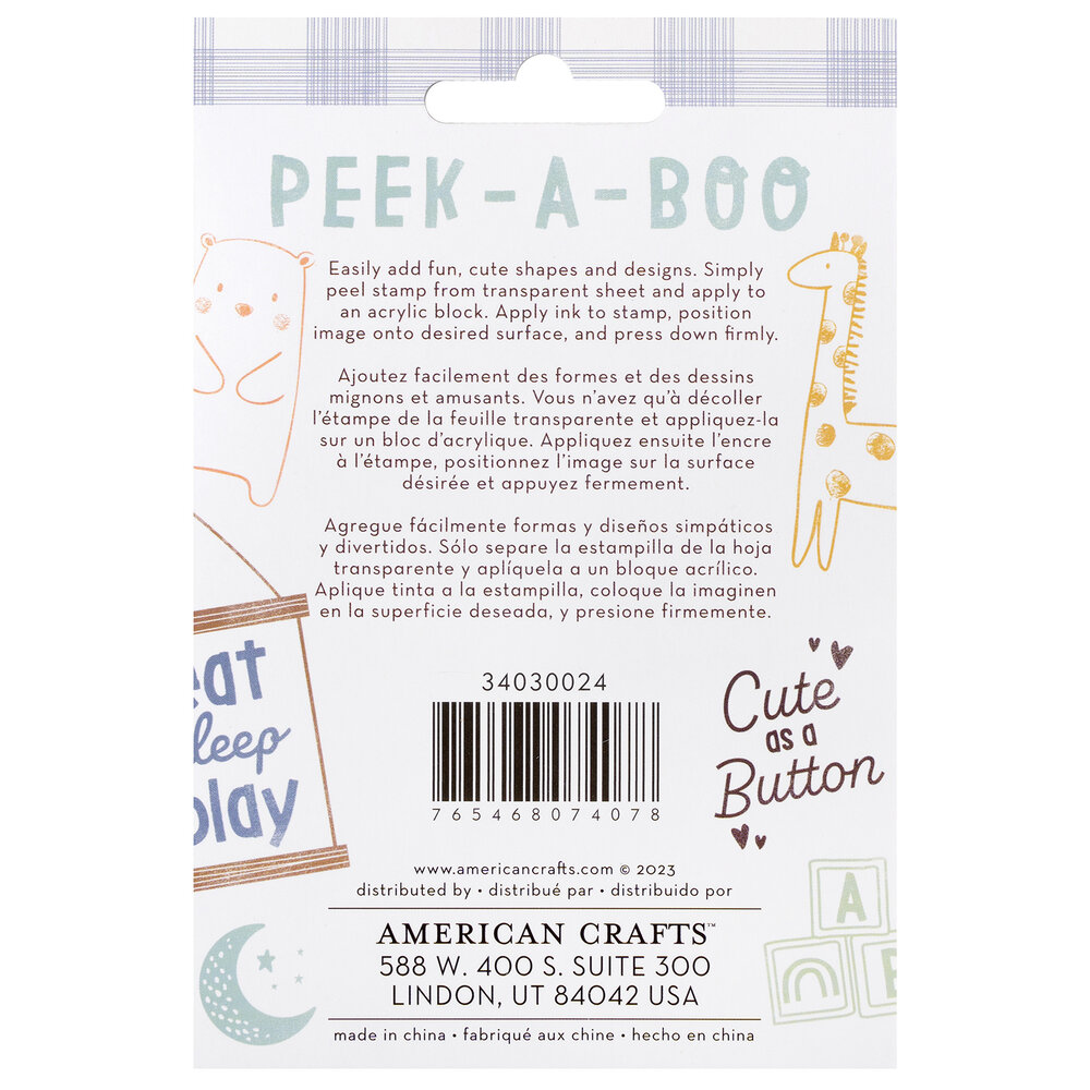 American Crafts Hello Little Boy Clear Stamps (8pcs) (34030024) (OUTLET) American Crafts Hello Little Boy Clear Stamps (8pcs) (34030024) (OUTLET)