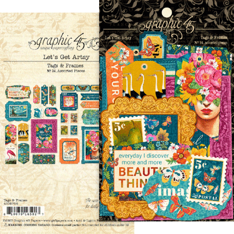 Graphic 45 Let's Get Artsy Tags & Frames (4502756) (OUTLET)