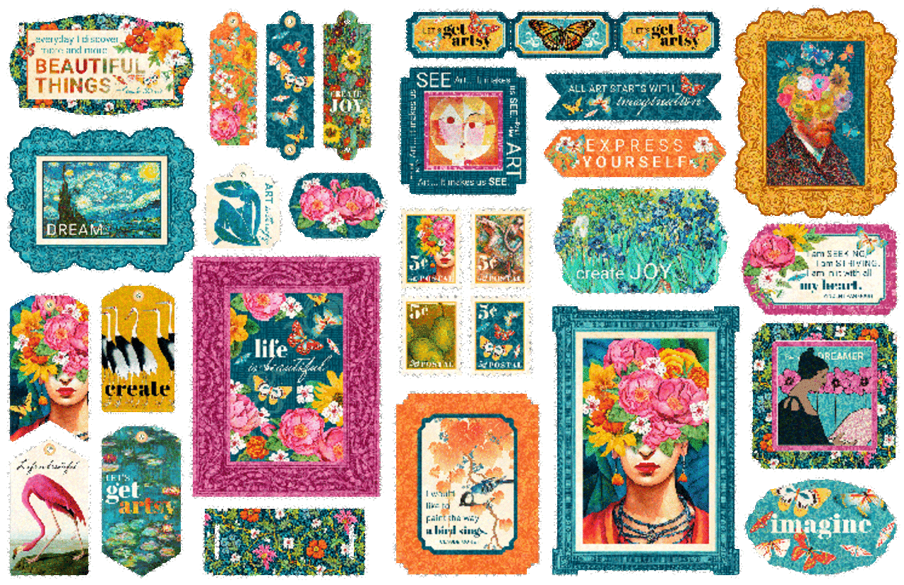 Graphic 45 Let's Get Artsy Tags & Frames (4502756) (OUTLET)