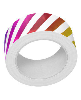 Lawn Fawn Diagonal Rainbow Stripes Folied Washi Tape (LF3289) (OUTLET)