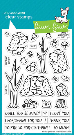 Lawn Fawn Porcu-pine for You Clear Stamps (LF3299) (OUTLET)
