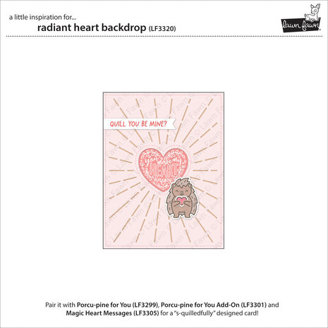 Lawn Fawn Radiant Heart Backdrop Lawn Cuts Dies (LF3320) (DISCONTINUED)