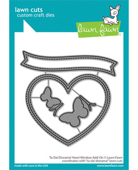 Lawn Fawn Ta-Da! Diorama! Heart Window Add-On Lawn Cuts Dies (LF3312) (OUTLET)