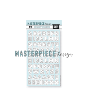 Masterpiece Design Memory Planner Sticker Sheet 6x10 Inch Outline Alphabet (MP202134) (OUTLET)