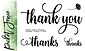 Multiple Thanks 3x4 Inch Clear Stamps (S-208) (OUTLET) Multiple Thanks 3x4 Inch Clear Stamps (S-208) (OUTLET)