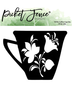 Picket Fence Studios 1970's Coffee Cup 4x6 Inch Metal Dies (PFSD-394) (OUTLET) Picket Fence Studios 1970's Coffee Cup 4x6 Inch Metal Dies (PFSD-394) (OUTLET)