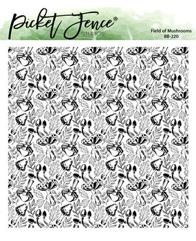 Picket Fence Studios Field of Mushrooms 6x6 Inch Clear Stamps (BB-220) (OUTLET)