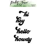 Picket Fence Studios HiHeyHelloHowdy Word 4x6 Inch Metal Dies (4pcs) (PFSD-410) (OUTLET)