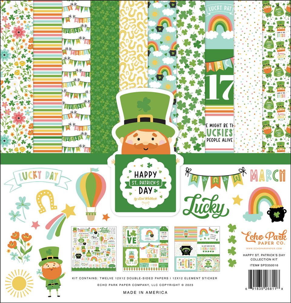 Echo Park Happy St. Patrick's Day 12x12 Inch Collection Kit (SPD350016) (DISCONTINUED) Echo Park Happy St. Patrick's Day 12x12 Inch Collection Kit (SPD350016) (DISCONTINUED)
