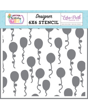 Echo Park Party Balloons Stencil (MWG349035) (DISCONTINUED)