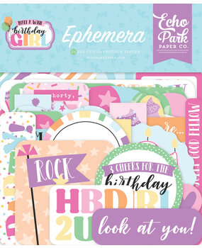 Echo Park Make A Wish Birthday Girl Ephemera (MWG349024) (DISCONTINUED)