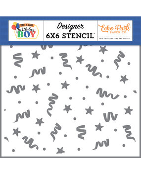 Echo Park Confetti And Stars Stencil (MWB348035) (OUTLET)