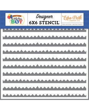 Echo Park Birthday Boy Borders Stencil (MWB348034) (OUTLET)