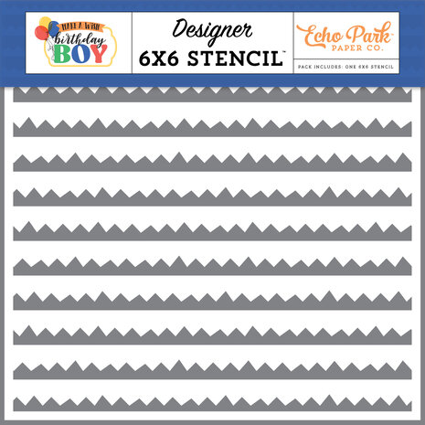 Echo Park Birthday Boy Borders Stencil (MWB348034) (DISCONTINUED) Echo Park Birthday Boy Borders Stencil (MWB348034) (DISCONTINUED)