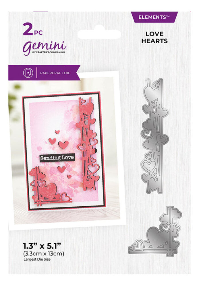 Gemini Love Hearts Cut & Emboss Elements Die (GEM-MD-ELE-LOHEA) (DISCONTINUED)