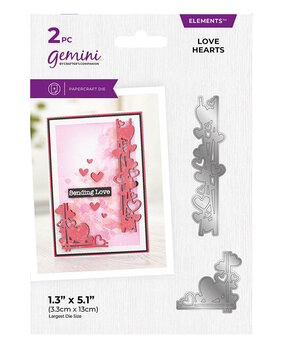 Gemini Love Hearts Cut & Emboss Elements Die (GEM-MD-ELE-LOHEA) (DISCONTINUED)