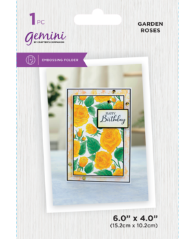 Gemini Illustrated Embossing Folder Garden Rose (GEM-EF4-GARO) (DISCONTINUED)