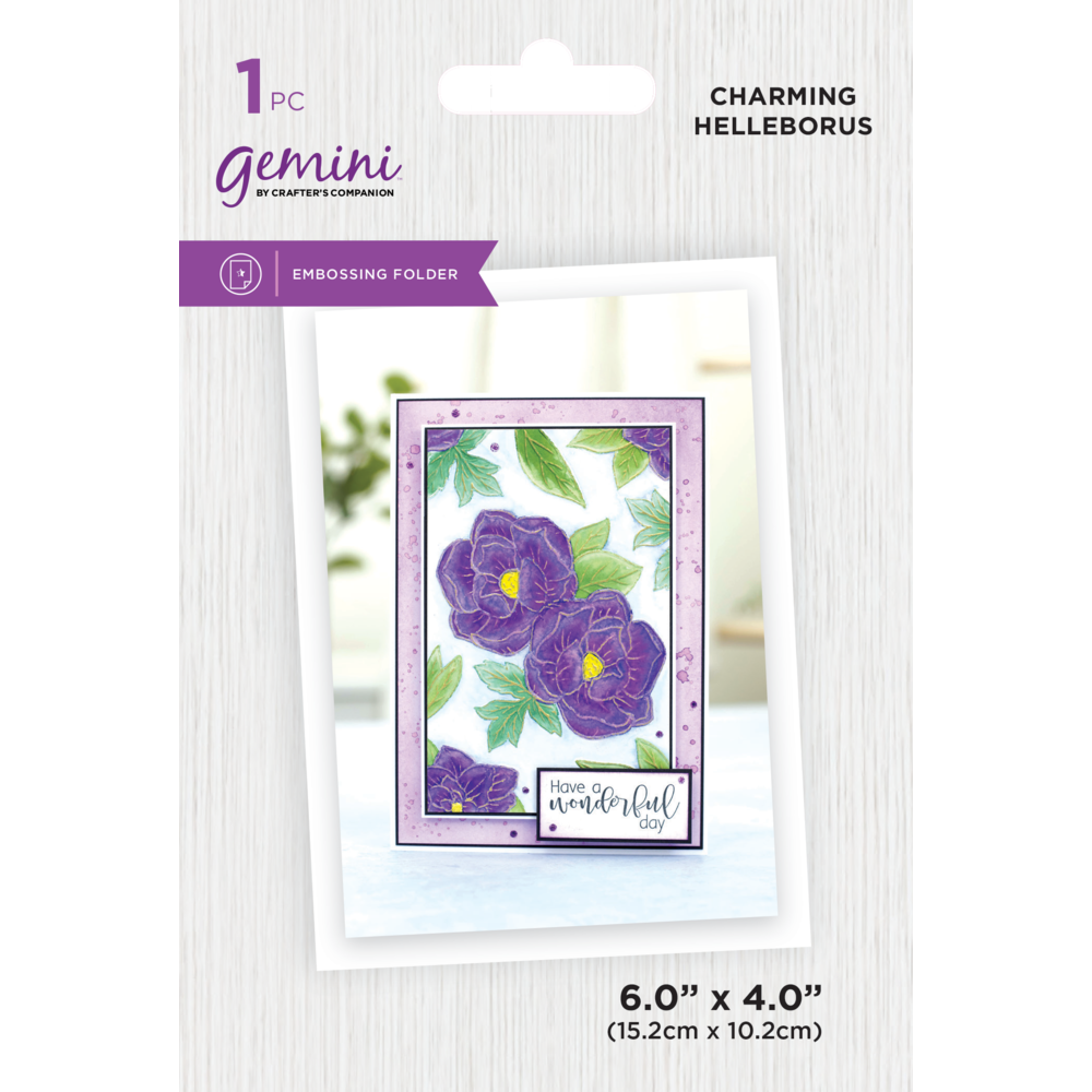 Illustrated Embossing Folder Charming Helleborus (GEMEF4CHHE