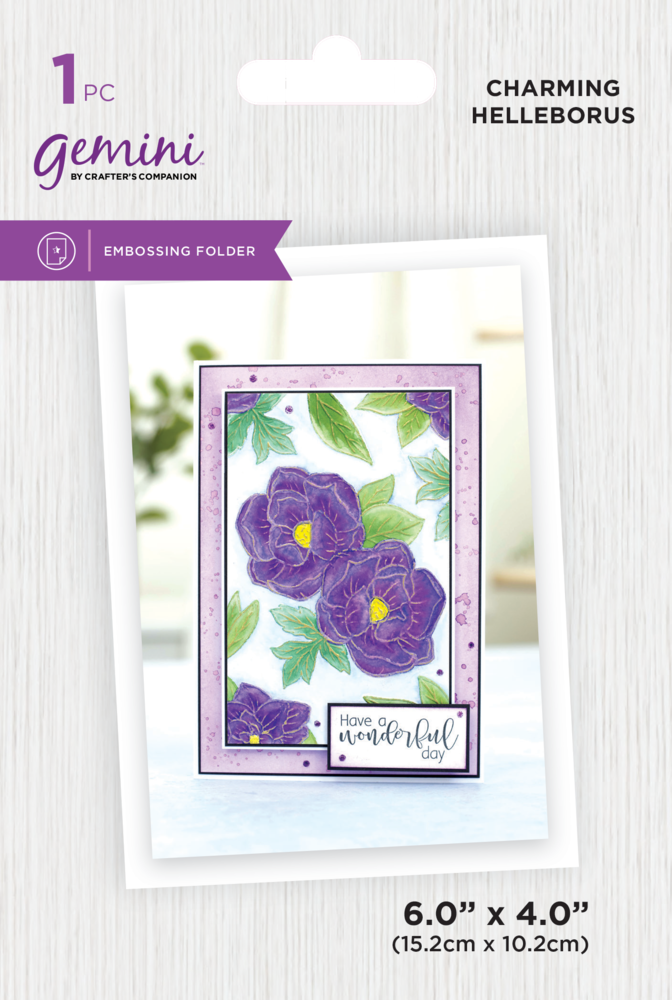Gemini Illustrated Embossing Folder Charming Helleborus (GEM-EF4-CHHE) (DISCONTINUED) Gemini Illustrated Embossing Folder Charming Helleborus (GEM-EF4-CHHE) (DISCONTINUED)