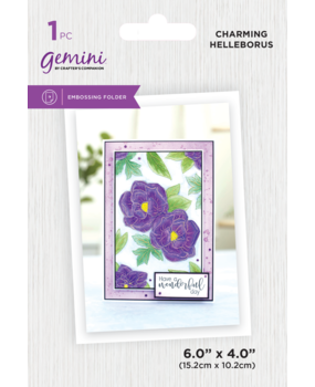 Gemini Illustrated Embossing Folder Charming Helleborus (GEM-EF4-CHHE) (DISCONTINUED)