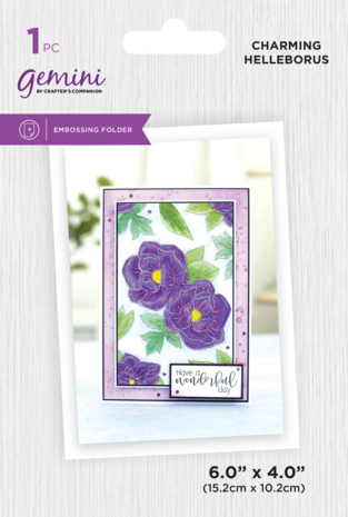 Gemini Illustrated Embossing Folder Charming Helleborus (GEM-EF4-CHHE) (DISCONTINUED) Gemini Illustrated Embossing Folder Charming Helleborus (GEM-EF4-CHHE) (DISCONTINUED)