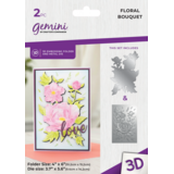 Gemini Floral Bouquet 4x6 Inch 3D Embossing Folder & Metal Die (GEM-3DEF4-MD-FLBO) (DISCONTINUED)