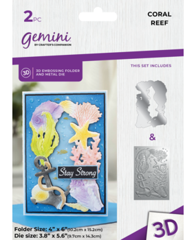 Gemini Coral Reef 4x6 Inch 3D Embossing Folder & Metal Die (GEM-3DEF4-MD-CORE) (DISCONTINUED)