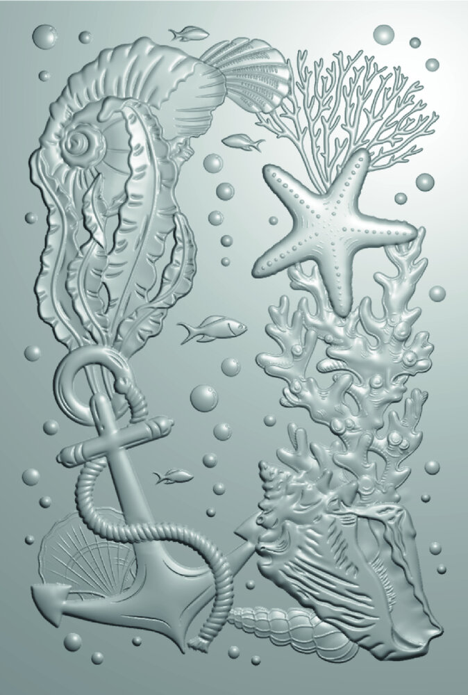 Gemini Coral Reef 4x6 Inch 3D Embossing Folder & Metal Die (GEM-3DEF4-MD-CORE) (DISCONTINUED) Gemini Coral Reef 4x6 Inch 3D Embossing Folder & Metal Die (GEM-3DEF4-MD-CORE) (DISCONTINUED)