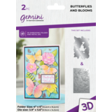 Gemini Butterflies and Blooms 4x6 Inch 3D Embossing Folder & Metal Die (GEM-3DEF4-MD-BUBL) (DISCONTINUED)