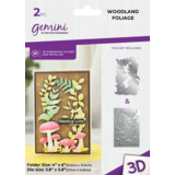 Gemini Woodland Foliage 4x6 Inch 3D Embossing Folder & Metal Die (GEM-3DEF4-MD-WOFO) (DISCONTINUED)
