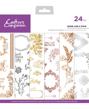 Crafter's Companion Shine Like A Star 8x8 Inch Adhesive Foil Rub Ons (CC-FOILTR8-SLAS) (DISCONTINUED)