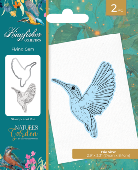Crafter's Companion Kingfisher Collection Stamp & Die Flying Gem (NG-KF-STD-FLGE) (DISCONTINUED)