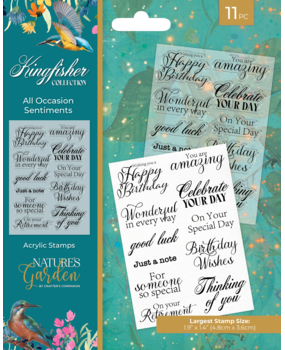 Crafter's Companion Kingfisher Collection Clear Stamps All Occasion Sentiments (NG-KF-CA-ST-AOS) (DISCONTINUED) Crafter's Companion Kingfisher Collection Clear Stamps All Occasion Sentiments (NG-KF-CA-ST-AOS) (DISCONTINUED)