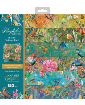 Crafter's Companion Kingfisher Collection 8x8 Inch Vellum Pad (NG-KF-VELPAD8) (DISCONTINUED)