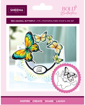 Crafter's Companion Bold Butterflies Stamp & Die Red Admiral Butterfly (SD-BB-STD-RED) (DISCONTINUED)