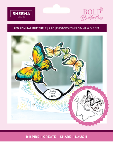 Crafter's Companion Bold Butterflies Stamp & Die Red Admiral Butterfly (SD-BB-STD-RED) (DISCONTINUED) Crafter's Companion Bold Butterflies Stamp & Die Red Admiral Butterfly (SD-BB-STD-RED) (DISCONTINUED)