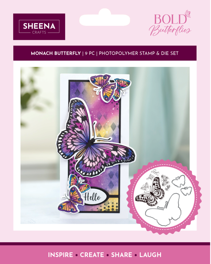 Crafter's Companion Bold Butterflies Stamp & Die Monarch Butterfly (SD-BB-STD-MON) (DISCONTINUED)