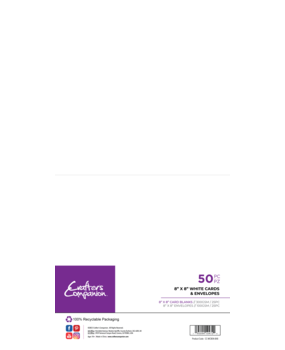 Crafter's Companion Card & Envelopes 8x8 Inch White (50pcs) (CC-WCBEN-8X8)