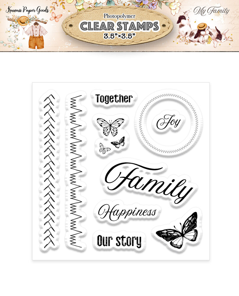 Memory Place Kawaii Paper Goods My Family Clear Stamp (MP-61278) (OUTLET) Memory Place Kawaii Paper Goods My Family Clear Stamp (MP-61278) (OUTLET)