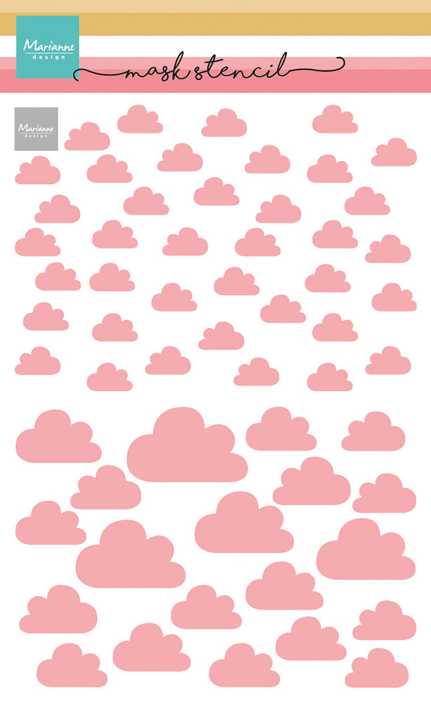 Marianne Design Mask Stencil A5 Clouds (PS8152) (DISCONTINUED) Marianne Design Mask Stencil A5 Clouds (PS8152) (DISCONTINUED)