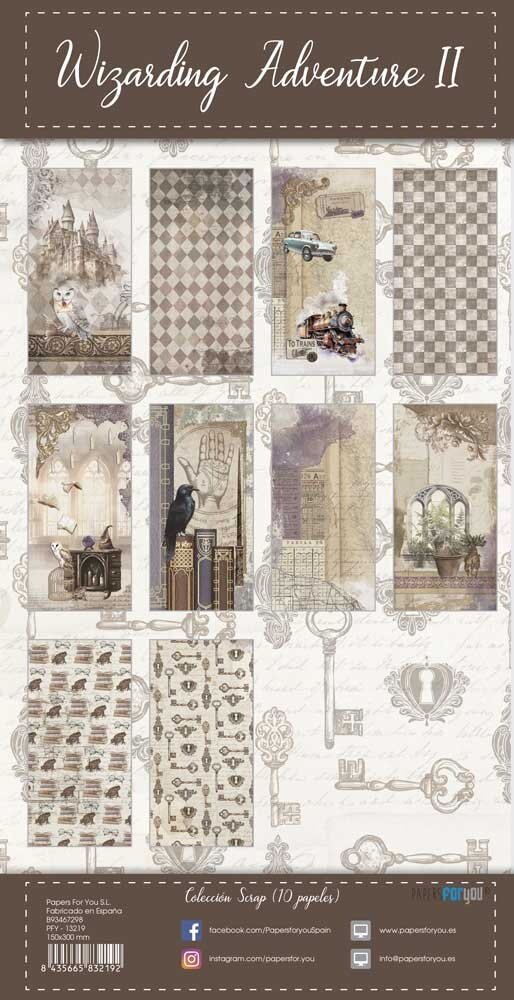 Papers For You Wizarding Adventure II Slim Scrap Paper Pack (10pcs) (PFY-13219) (DISCONTINUED)