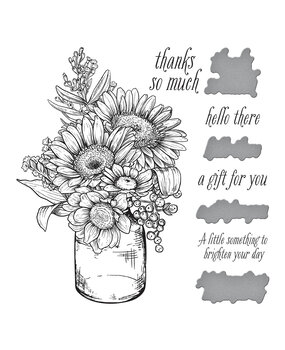 Spellbinders Sunflower Bouquet Press Plate & Die Set (BP-095) Spellbinders Sunflower Bouquet Press Plate & Die Set (BP-095)