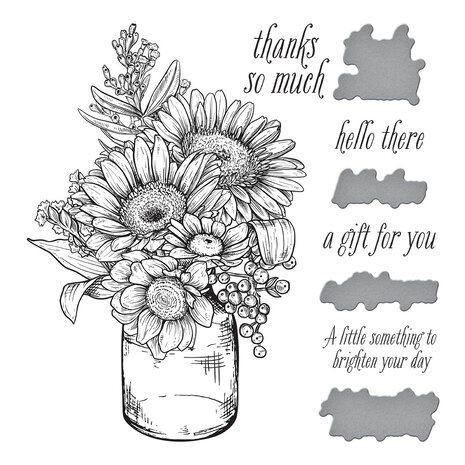 Spellbinders Sunflower Bouquet Press Plate & Die Set (BP-095) Spellbinders Sunflower Bouquet Press Plate & Die Set (BP-095)