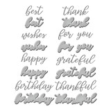Spellbinders Serenade Sentiments Etched Dies (S4-1312) (OUTLET)