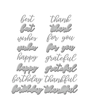 Spellbinders Serenade Sentiments Etched Dies (S4-1312) (OUTLET)