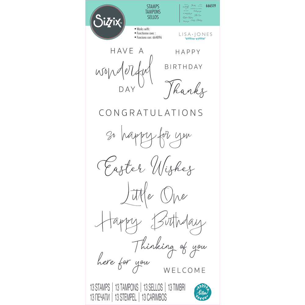 Clear Stamps by Lisa Jones Daily Sentiments (13pcs) (666519